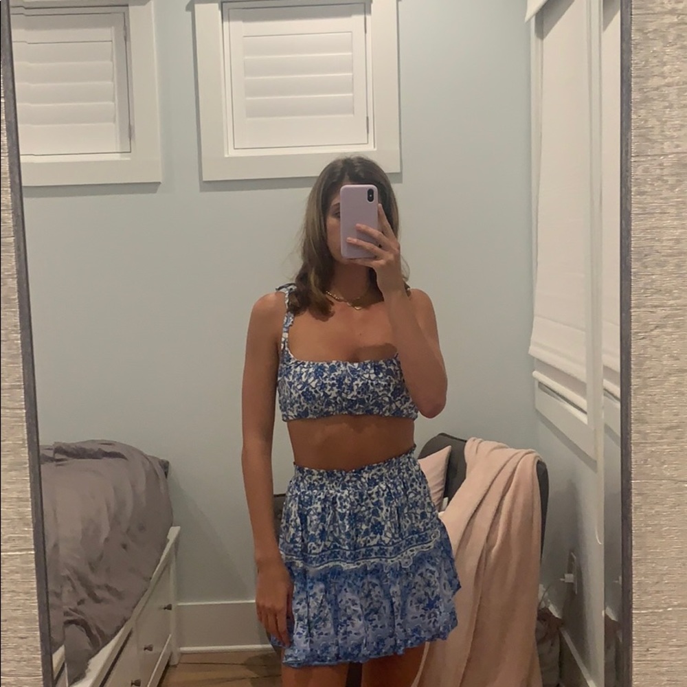 blue flower set never worn